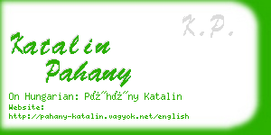 katalin pahany business card